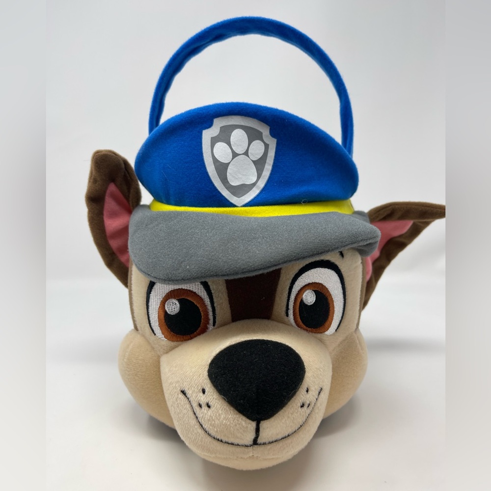 PAW PATROL: Chase Pup Plush, Large 3D Basket. Nickelodeon. NEW